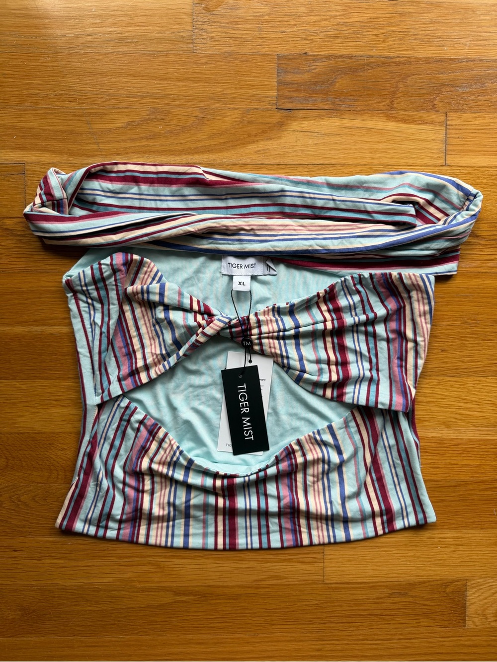 NWT Tiger Mist Haze Twist Top - Size XL
